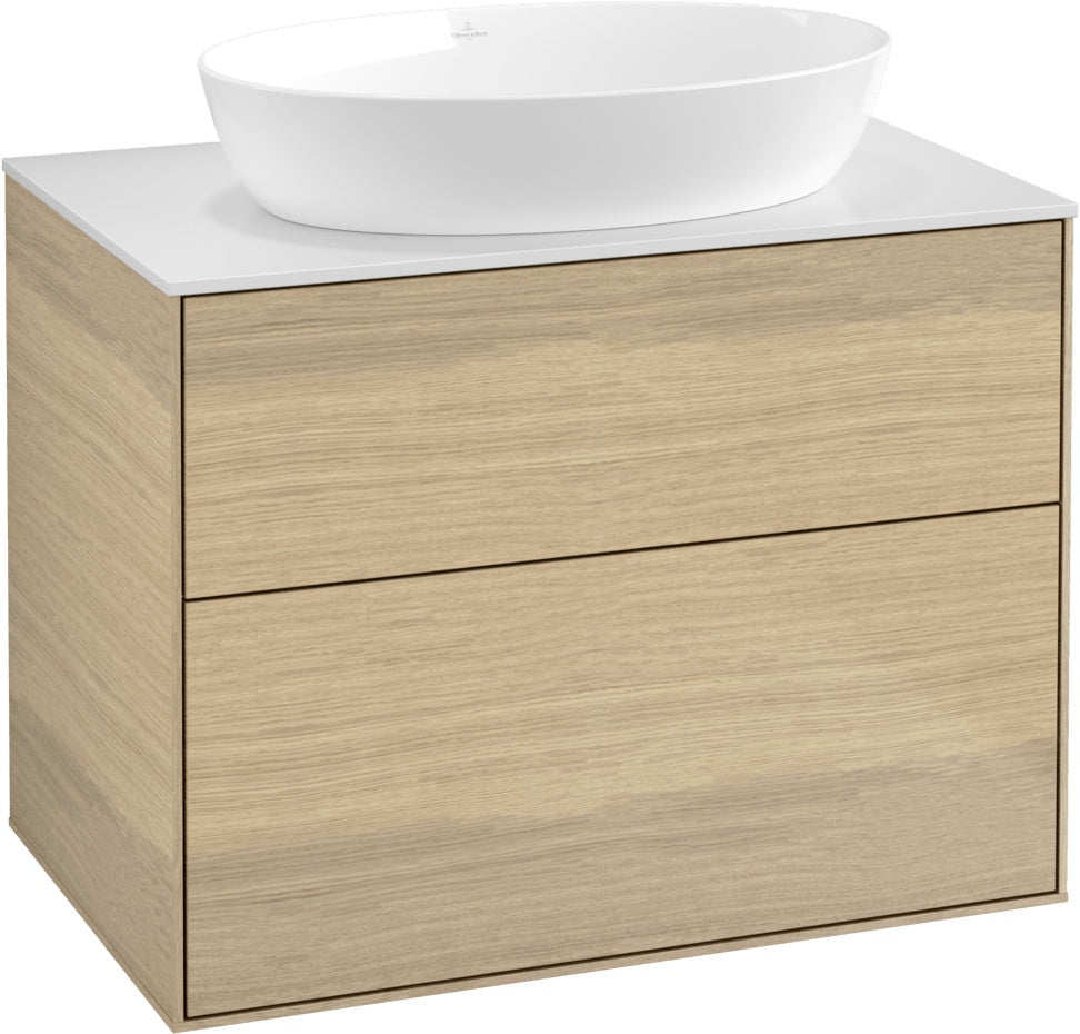 Villeroy & Boch Waschtischunterschrank Finion G9920 800 mm Glossy White Lacquer mit Beleuchtung