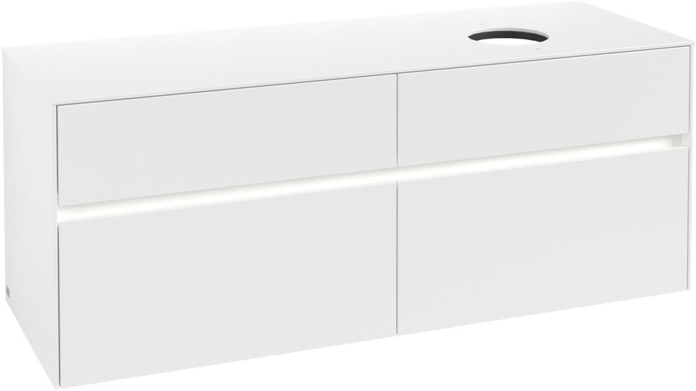 Villeroy & Boch Waschtischunterschrank Collaro C047 B0 1400 mm White Matt mit Beleuchtung