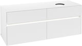 Villeroy & Boch Waschtischunterschrank Collaro C047 B0 1400 mm White Matt mit Beleuchtung