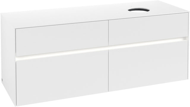 Villeroy & Boch Waschtischunterschrank Collaro C047 B0 1400 mm White Matt mit Beleuchtung