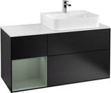 Villeroy & Boch Waschtischunterschrank Finion G141G 1200 mm Glossy White mit LED-Beleuchtung