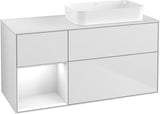 Villeroy & Boch Finion Waschtischunterschrank 1200 mm Glossy White mit Beleuchtung