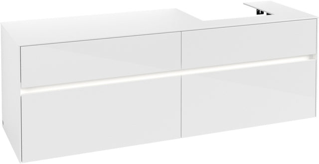 Villeroy & Boch Waschtischunterschrank Collaro C079 B0 1600 mm Glossy White mit LED-Beleuchtung