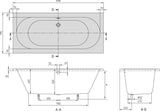 Villeroy & Boch O.novo Whirlpool UCC180C AS2A1V 1800x800mm Rechteck Weiß Alpin