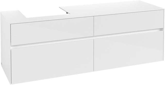 Villeroy & Boch Waschbeckenunterschrank Collaro C078 1600 mm Glossy White mit 4 Auszügen