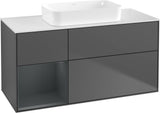 Villeroy & Boch Finion Waschbeckenunterschrank 1200 mm Walnut Veneer mit Beleuchtung
