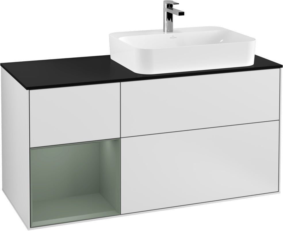 Villeroy & Boch Finion Waschbeckenunterschrank 1200 mm Glossy White Lacquer mit Beleuchtung