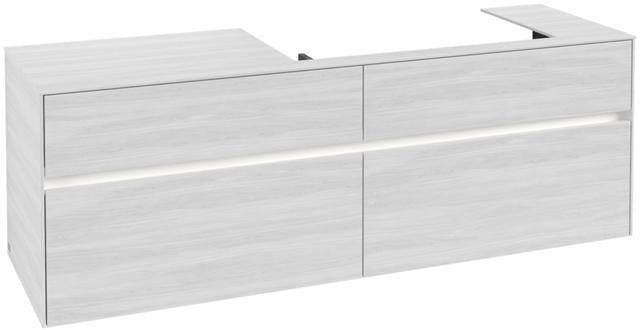 Villeroy & Boch Waschtischunterschrank Collaro C027 B0 1600 mm Glossy White mit LED-Beleuchtung