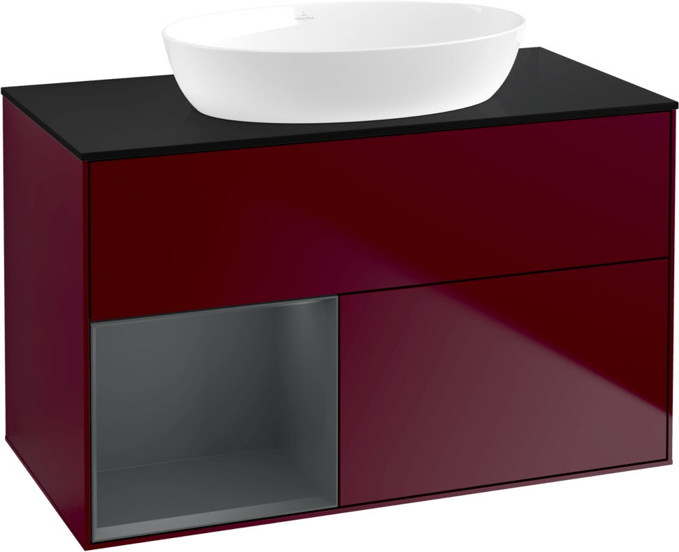 Villeroy & Boch Finion Waschtischunterschrank 1000 mm Glossy White Lacquer mit Beleuchtung