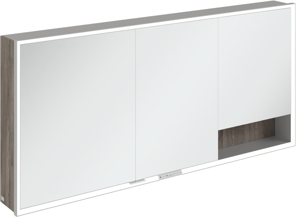 Villeroy & Boch Spiegelschrank My View+ 1600 mm Graphite mit LED-Beleuchtung und SoftClosing