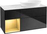 Villeroy & Boch Finion Waschtischunterschrank 1200 mm Glossy White Lacquer mit Beleuchtung