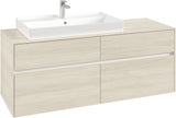 Villeroy & Boch Waschtischunterschrank Collaro C089 B0 1400 mm White Oak mit Beleuchtung und SoftClosing