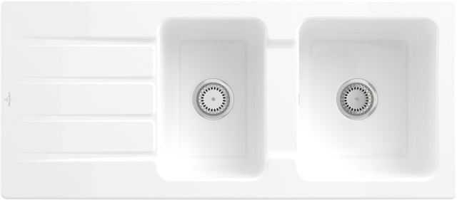 Villeroy & Boch Einbauspüle Architectura 80 338001R1 Weiß Alpin CeramicPlus 1160x510 mm