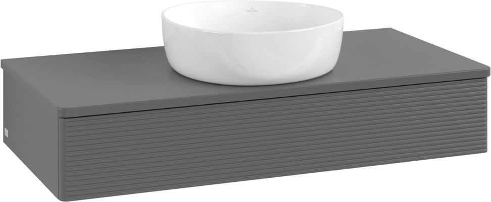 Villeroy & Boch Waschtischunterschrank Antao 1000 mm Anthrazit Matt mit Auszugsbeleuchtung