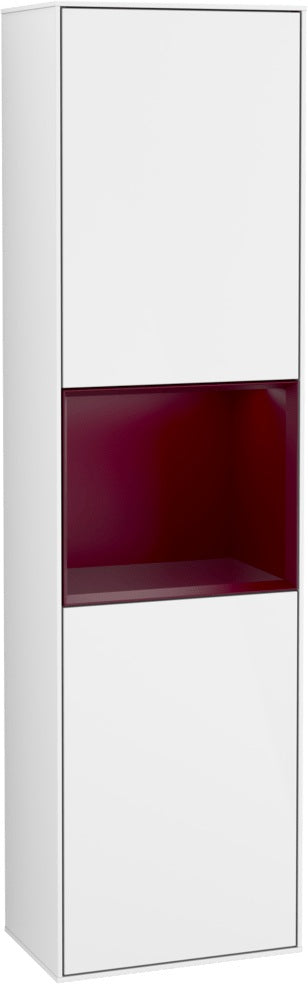 Villeroy & Boch Hochschrank Finion F460GF – 418 mm, Glossy White Lacquer, mit Beleuchtung & SoftClosing