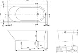 Villeroy & Boch OBERON 2.0 Whirlpoolsystem Special Combipool Invisible mit Quaryl-Badewanne 1800 x 800 mm