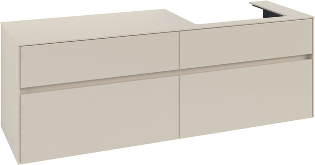 Villeroy & Boch Waschtischunterschrank Collaro C023 1600 mm Cashmere Grey mit 4 Auszügen