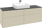 Villeroy & Boch Finion Waschtischunterschrank 1600 mm Anthrazit Matt mit Beleuchtung