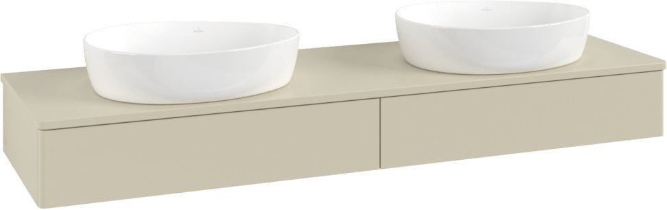 Villeroy & Boch Waschtischunterschrank Antao 1600 mm Anthrazit Matt Lack mit LED-Beleuchtung