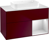 Villeroy & Boch Finion Waschtischunterschrank 1000 mm Glossy White Lacquer mit LED-Beleuchtung