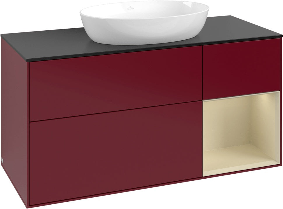 Villeroy & Boch Finion Waschbeckenunterschrank FA72G F 1200 mm Glossy White Lacquer mit Beleuchtung