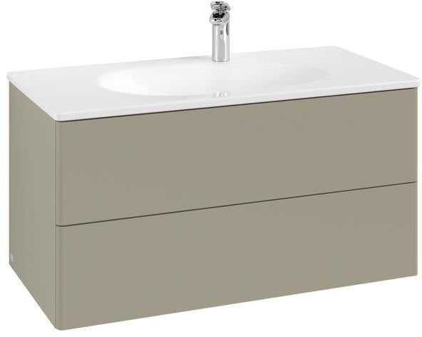 Villeroy & Boch Antao Waschtischunterschrank 988 mm Stone Grey Matt mit Push-Open