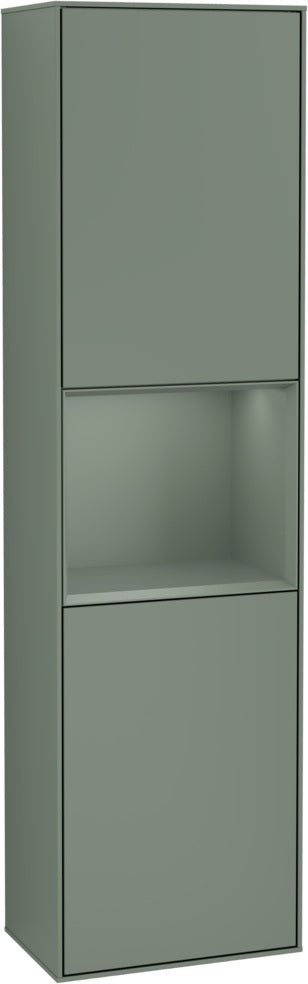 Villeroy & Boch Hochschrank Finion F460GF – 418 mm, Glossy White Lacquer, mit Beleuchtung & SoftClosing