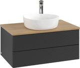 Villeroy & Boch Waschbeckenunterschrank Antao 800x360x500 mm Anthracite Matt Lacquer mit Auszugsbeleuchtung
