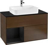 Villeroy & Boch Finion Waschtischunterschrank 1000 mm Glossy White Lacquer mit LED-Beleuchtung