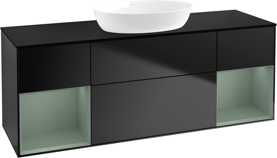 Villeroy & Boch Finion Waschtischunterschrank 1600 mm Glossy White Lacquer mit Beleuchtung