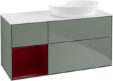 Villeroy & Boch Finion Waschtischunterschrank 1200 mm Glossy White Lacquer mit Beleuchtung