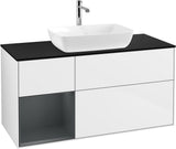 Villeroy & Boch Finion Waschtischunterschrank 1200 mm Glossy White Lacquer mit Beleuchtung