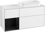 Villeroy & Boch Finion Waschtischunterschrank 1200 mm Glossy White mit Beleuchtung