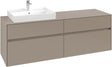 Villeroy & Boch Waschtischunterschrank Collaro C022 B0 1600 mm Taupe mit Beleuchtung und SoftClosing