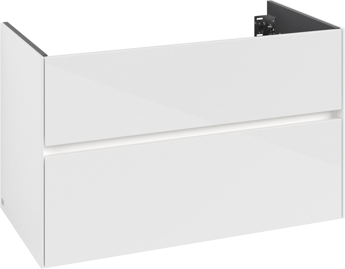Villeroy & Boch Waschbeckenunterschrank Collaro C13900 in White Oak – 996 mm, 2 Auszüge, SoftClosing
