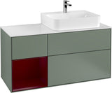 Villeroy & Boch Waschtischunterschrank Finion G141G 1200 mm Glossy White mit LED-Beleuchtung