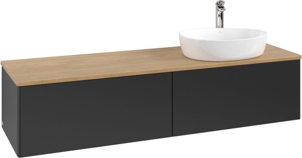 Villeroy & Boch Waschbeckenunterschrank Antao 1600 mm Anthrazit Matt mit LED-Beleuchtung
