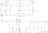 Villeroy & Boch Architectura Airpool Entry Whirlpool 1700x750mm Weiß Alpin