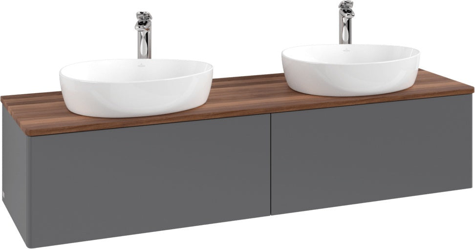 Villeroy & Boch Antao Waschtischunterschrank 1600 mm Anthracite Matt mit 2 Auszügen