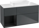 Villeroy & Boch Finion Waschbeckenunterschrank 1200 mm Walnut Veneer mit Beleuchtung