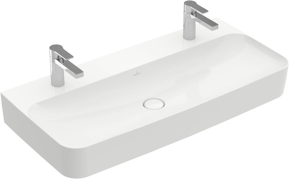 Villeroy & Boch Wandwaschbecken Finion 41681L 1000 mm Rechteck Weiß Alpin CeramicPlus