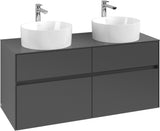 Villeroy & Boch Collaro Waschbeckenunterschrank White Oak 1200 mm mit 4 Auszügen