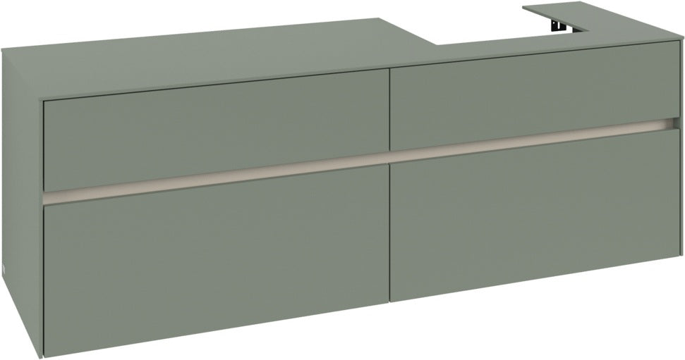 Villeroy & Boch Collaro Waschbeckenunterschrank 1600 mm White Oak mit LED-Beleuchtung