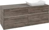 Villeroy & Boch Waschtischunterschrank Collaro C118 B0, 1400 mm, Stone Oak, mit Beleuchtung & SoftClosing