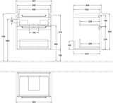 Villeroy & Boch Waschtischunterschrank Subway 2.0, 537 mm, Santana Oak, mit Auszug & Accessory Box