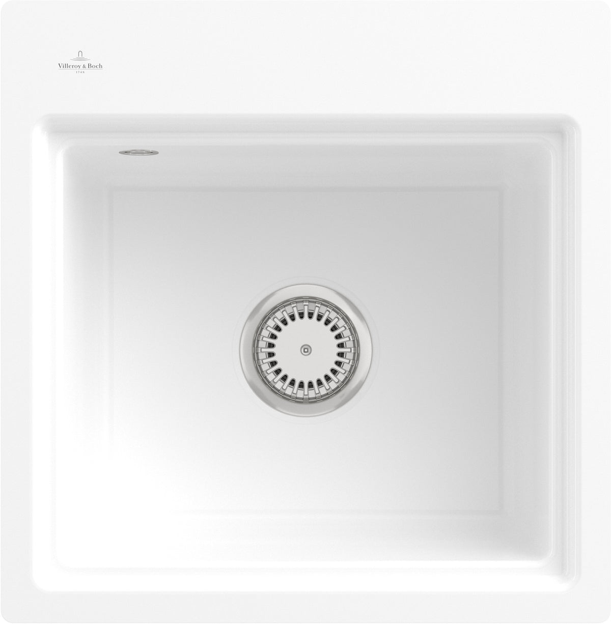 Villeroy & Boch Subway Style 50 S Flat Flächenbündige Spüle 500x510mm Stone White CeramicPlus