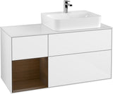 Villeroy & Boch Waschtischunterschrank Finion G141G 1200 mm Glossy White mit LED-Beleuchtung