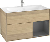 Villeroy & Boch Finion Waschtischunterschrank 996 mm White Matt Lacquer mit Beleuchtung