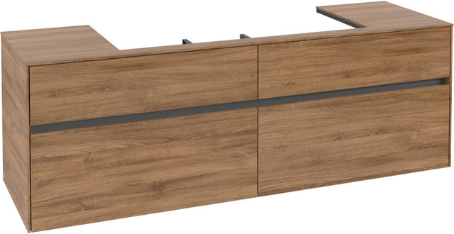 Villeroy & Boch Collaro Waschbeckenunterschrank 1600 mm Kansas Oak – 4 Auszüge, SoftClosing, wandmontiert