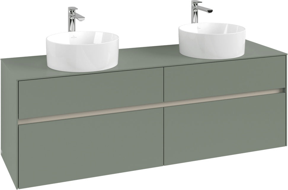 Villeroy & Boch Waschtischunterschrank Collaro C052 1600 mm White Oak – 4 Auszüge, SoftClosing, wandmontiert